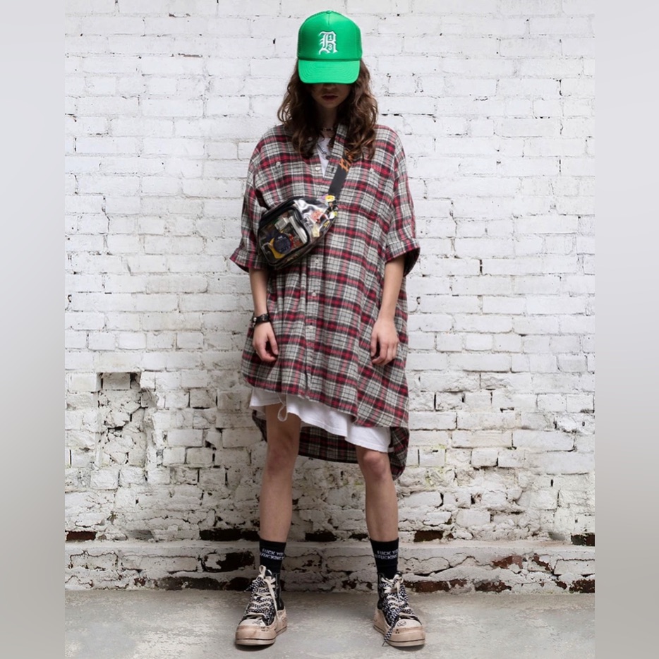 R13 Plaid Oversized Boxy Shirt Size Large Brand New With Tags 495